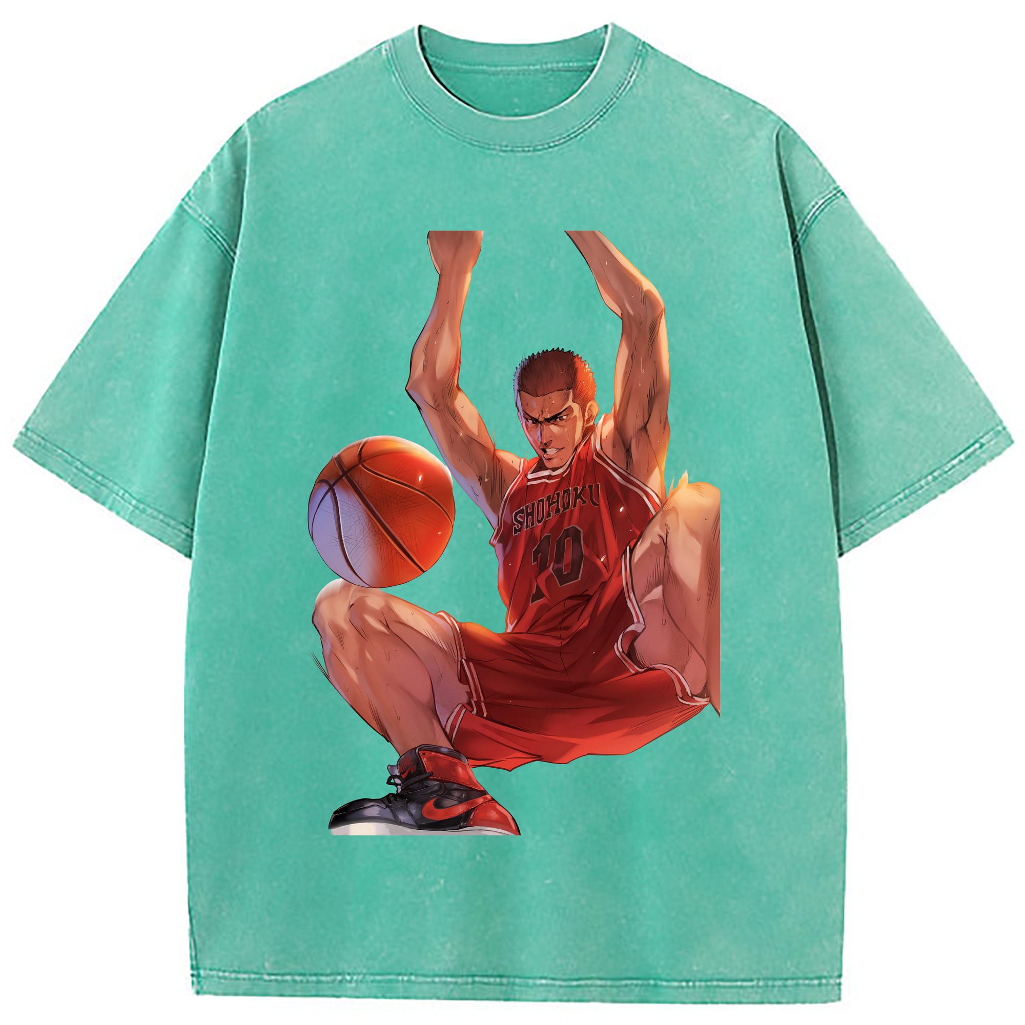 （画像用） SLAM DUNK／スラムダンク 綿100% ヴィンテージ風 半袖Tシャツ（フロントプリント）